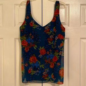 Cabi Floral Adjustable Strap Top, Size L